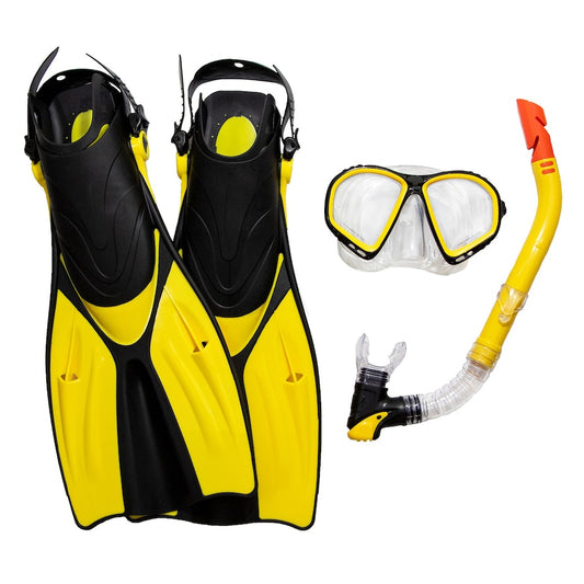 Swimline Thermotech Mesh Bag, Snorkeling and Fin Set