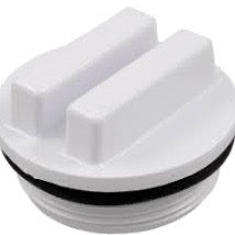 White Raised Plug 1.5 In Npt With O-Ring