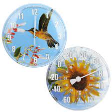 Wall Clock Thermometer Combo