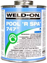Pool 'R Spa 747 Weld On PVC Plastic Pipe Cement