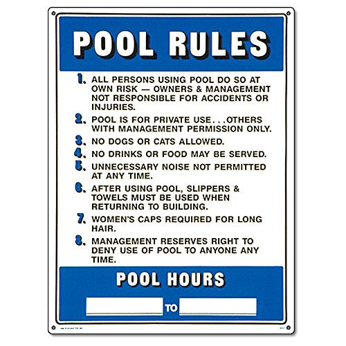 Pool Sign: Commercial Pool Rules